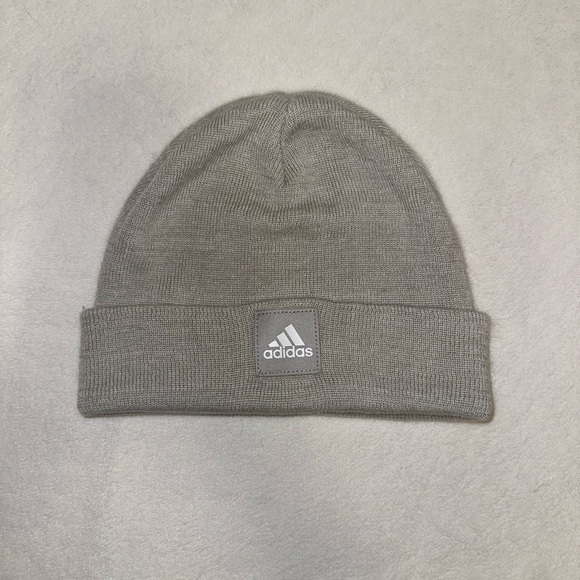 adidas Accessories - Adidas Gray Cuffed Knit Beanie OSFW One Size Acrylic